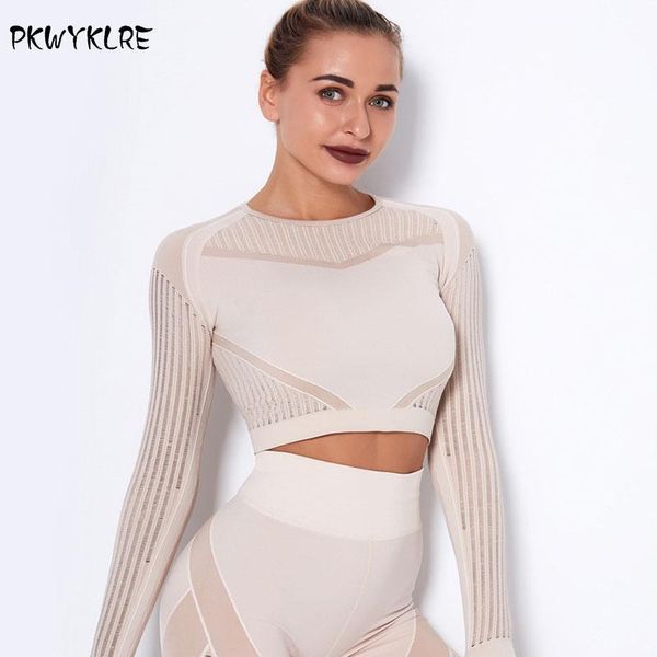 

sports tight-fitting hollow plastic yoga , quick-drying running women's t-shirts, clothes, seamless fitness outfits, White;red