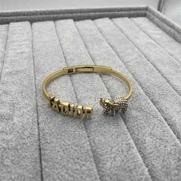 

special offer 75% off outlet online family elephant full bracelet letter brass mesh red with versatile female bracelet, Black