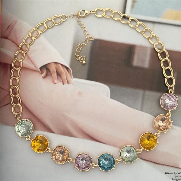 

pendant necklaces colorful light yellow mint dark green red pink stone decorated necklace for women girl elegant trendy casual pretty jewelr, Silver