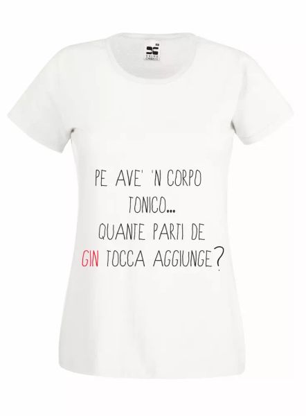 

grid to have a body tonic many parts of gin woman t-shirt 100% cotton, White;black