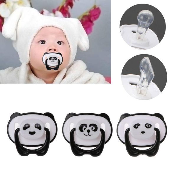 

pacifiers# cute panda baby grade pp silicone pacifier nipple dummy toddler orthodontic with ring teeth