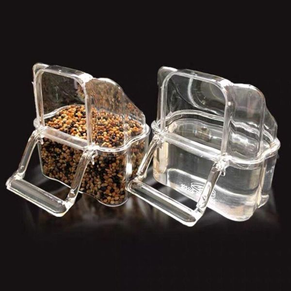 

other bird supplies parrot transparent plastic cup bowl company clean water silo waterer box accessory for parakeets canaries