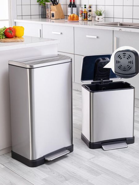 

waste bins food kitchen bin with lid stainless steel luxury fashion modern creative poubelle cuisine home garden bl50ljt