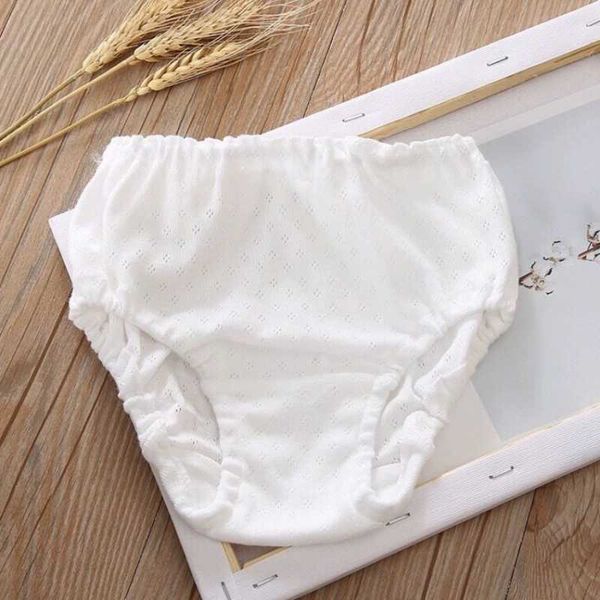 

[3-pcs] four seasons cotton thin baby underpants boys bread briefs girls underwear children white panties, Camo
