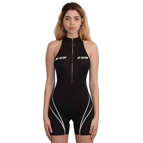 

yoga outfit women's sportswear set one piece sleeveless high neck print tights jumpsuit for fitness running exercise casual