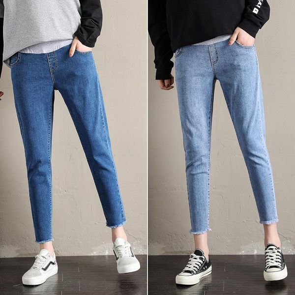 

maternity bottoms elastic waist jeans pants for pregnancy clothes pregnant women legging spring / autumn, White
