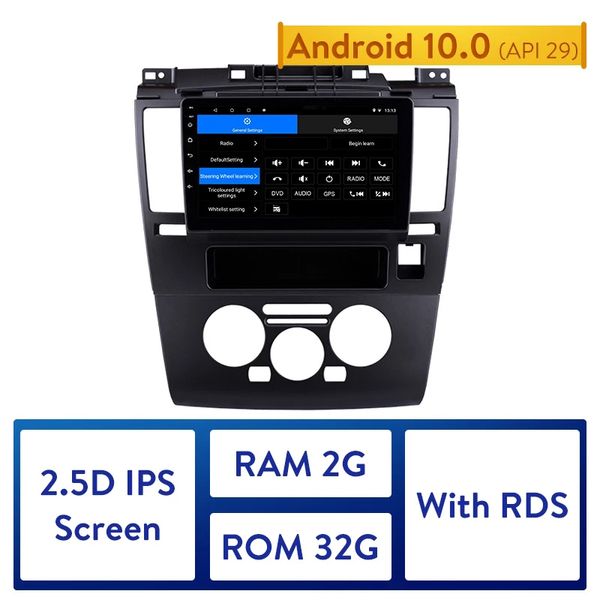 Автомобиль DVD Android 10 Player для 2005-2010 Nissan Tiida 9-дюймовый HD сенсорный экран GPS навигация радио Bluetooth 3G WiFi Digital TV SWC