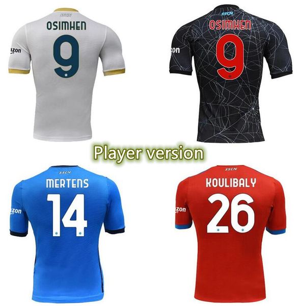 

player version 21 22 maglie napoli soccer jerseys halloween naples, Black;yellow