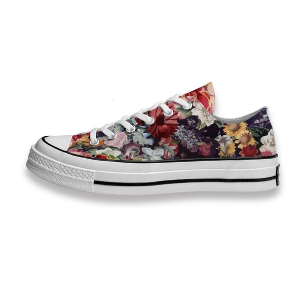 

custom printed shoes flowers in bloom sneakers low mens womens skateboard sport footwear diy trainers canvas casual shoe