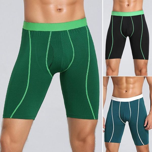 

men's breathable sports quick-drying boxer shorts low waist running, White;black