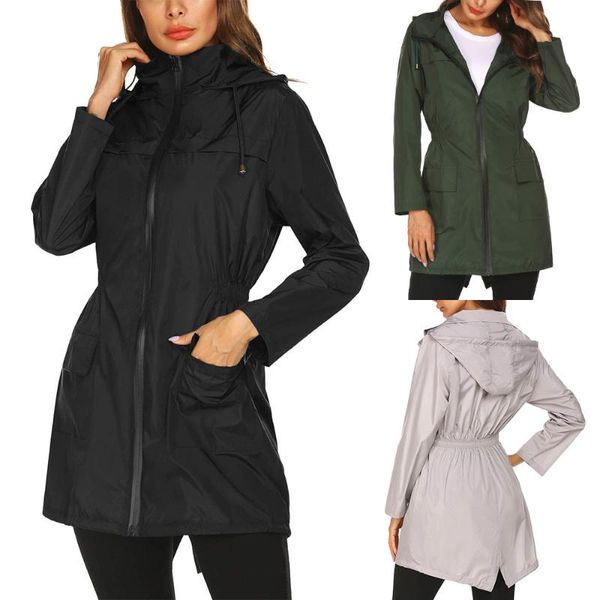 

women's trench coats women leather windbreaker duster coat runway 2021 loose plus size windproof, Tan;black