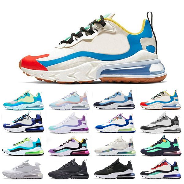 

original react running shoes man woman triple white bauhaus oracle aqua bubble electro green cream blue violet dusk purple easter size 36-45