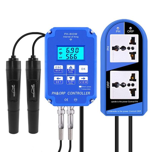 

meters digital meter ph-803w wifi orp/ph controller online water quality monitor eu plug ac230v 50/60hz ph measuring tool