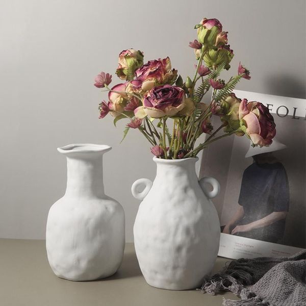 

ceramic vase, geometric irregular shape flower arrangement home decoration vases