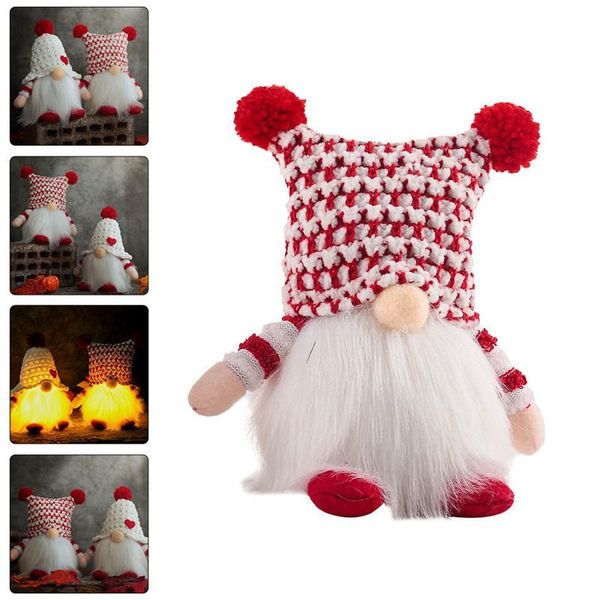 

christmas decorations 1pc glowing faceless old man ornament knitted fabric doll