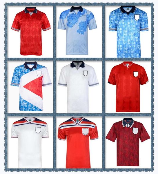 

1990 england blackout retro soccer jersey 1982 1996 1998 2002 shearer beckham jerseys 1989 football shirt gerrard scholes owen 1994 heskey, Black;gray