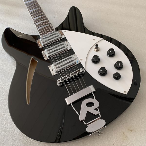 

ricken 330 back metal red color semi hollow electric guitar rosewood fingerboard factory direct