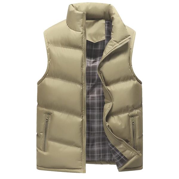 

fashion men's vest winter men brand male cotton-padded down waistcoat jacket and coat warm vests, Black;white