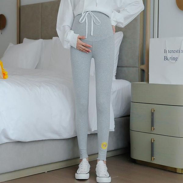 

maternity bottoms pregnant women's leggings fashion pregnancy casual belly lift spring and autumn trousers clothes pants, White