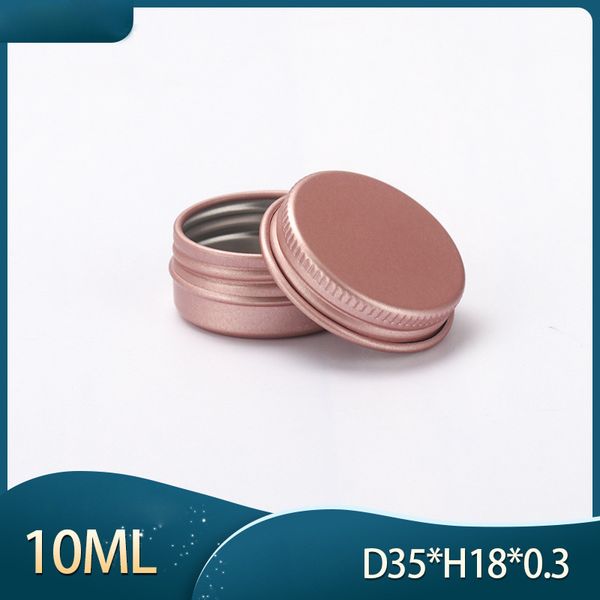 

10ml rose gold aluminum package boxes empty lip balm tin container cosmetic makeup cream sample small mini box