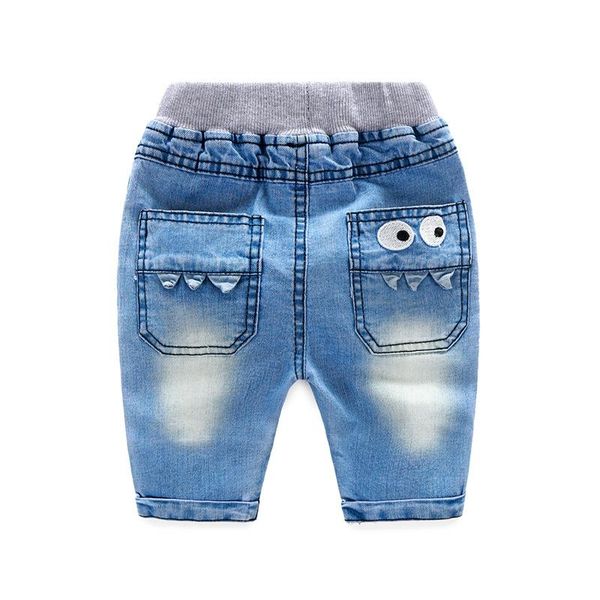 

jeans 2021 boys girls five short summer fashion cotton embroidered 3d eyes pants baby toddler children's clothing kids clothes, Blue