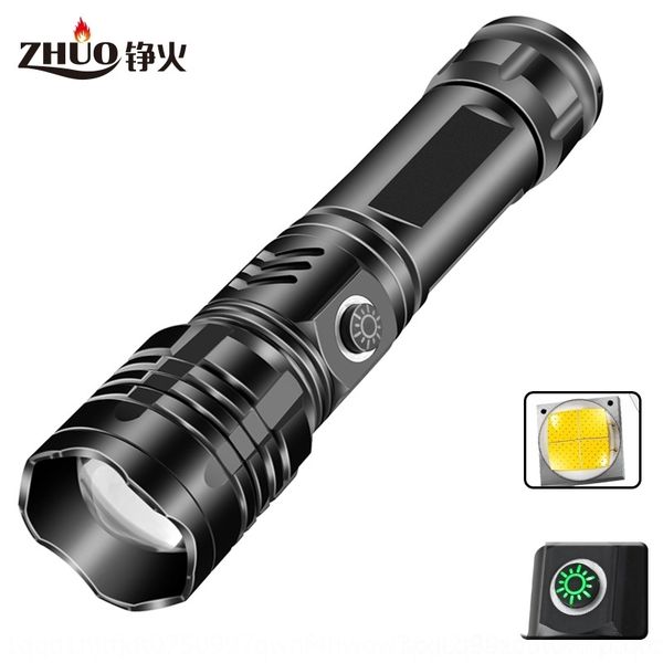 

v0a p50 strong usb charging long range aluminum alloy flashlights torches outdoor lighting telescopic zoom flashlight