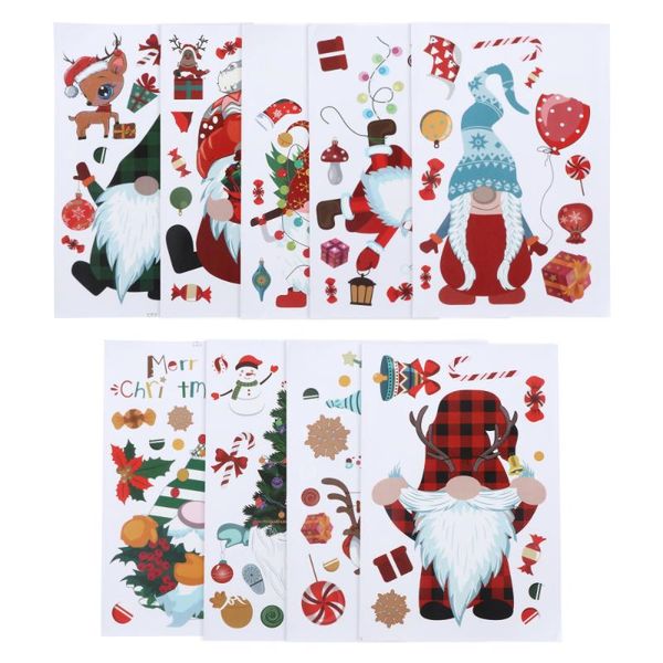 

wall stickers 9sheets adorable festival sticker christmas paste xmas decor