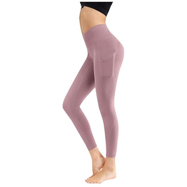 

40# women workout leggings fitness sports running sweatpants athletic hip lift pants push up women's, Black