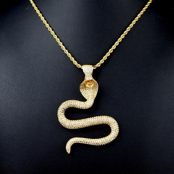 

pendant necklaces solid zircon inlaid neutral necklace hip-hop bronze accessories personality trend, Silver