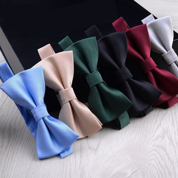 

k9zs korean dinner ties ding brid women korean bow dinner wed e evening banquet men's wedding bridegroom man men's solid color bow, Black;gray