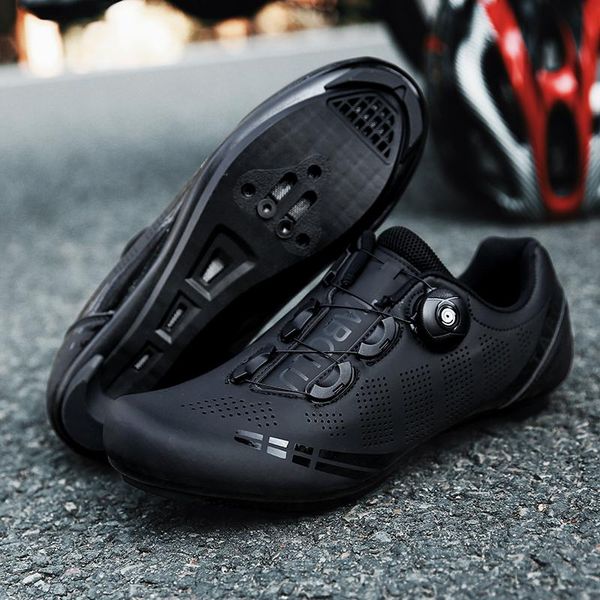

cycling footwear shoes men spd cleats shoe road bike sapatilha ciclismo mtb sport self-locking speed sneakers light bicycle, Black