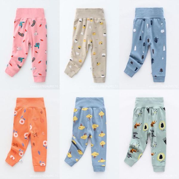 

trousers 2021 baby cartoons long pants cotton harem infant boys girl leggings kids 0-3y, Blue