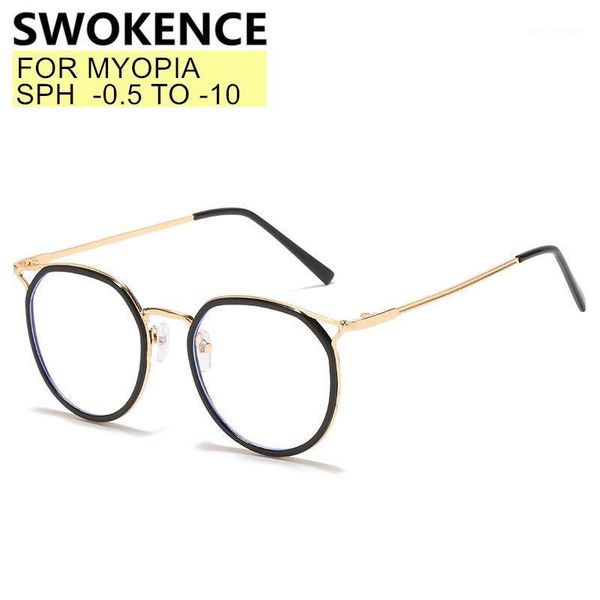 

myopia prescription glasses sph -0.5 -1.0 -1.5 -2.0 to -10 men women spectacles for shortsighted distance f034 sunglasses, White;black