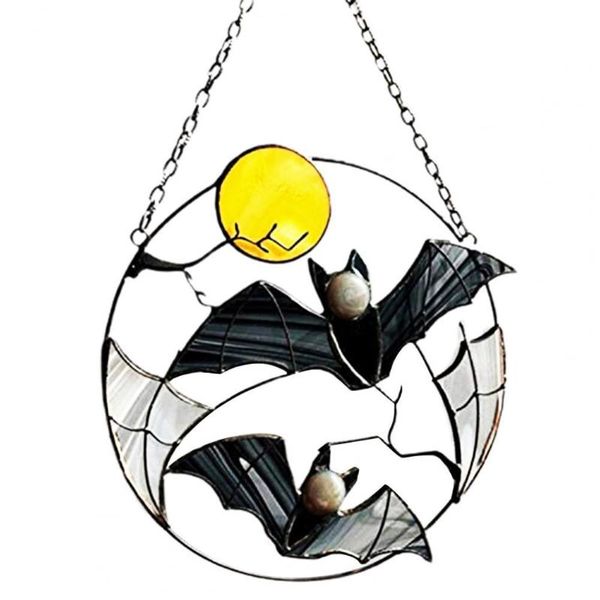 

decorative objects & figurines hanging pendant eye-catching alloy gothic bat moon art ornament home decoration