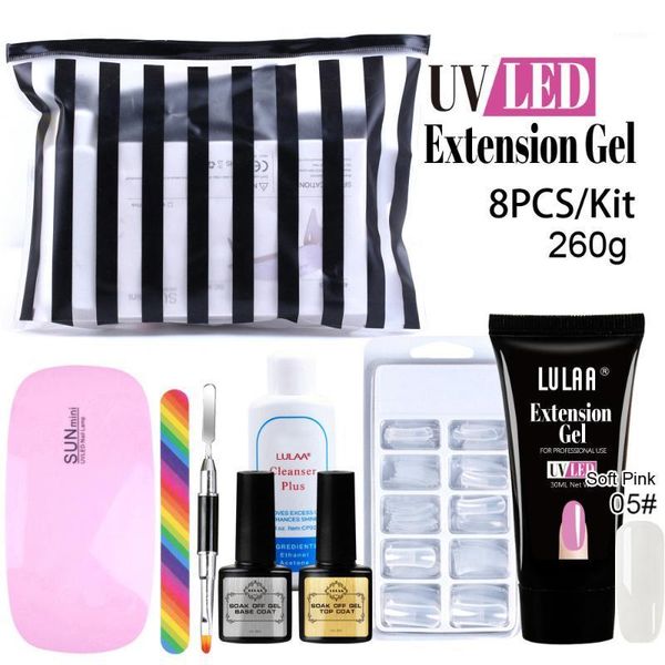 

4/5/8pcs poly nail gel extension kit all for manicure set acrylic solution uv/led builder polish art design kits1