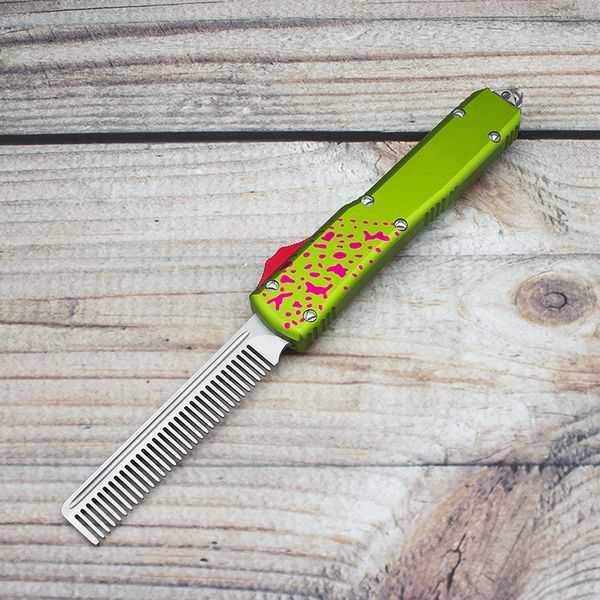 

ultratech tactical beard comb fine tooth blade personality folding knives 7075 aviation aluminum handles automatic knife nice pocket edc hun