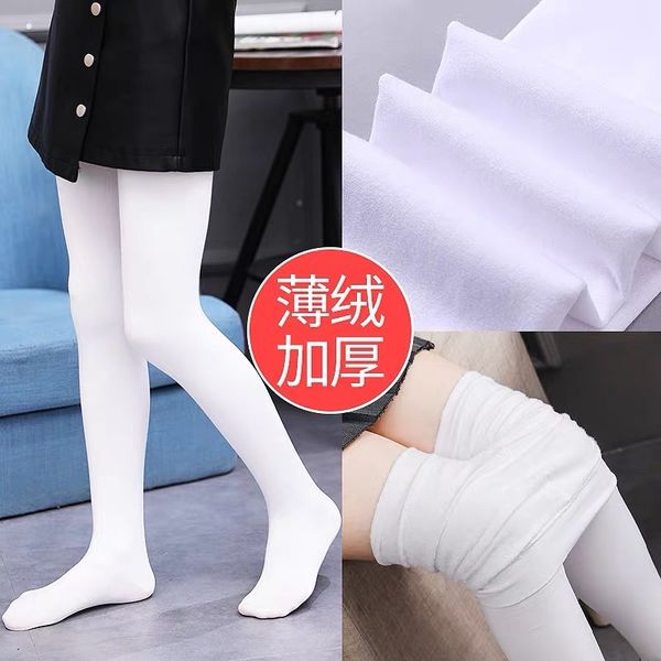 

autumn and winter thickened cashmere non pilling pantyhose white children's dance socks girls' leggings thin, Pink;yellow