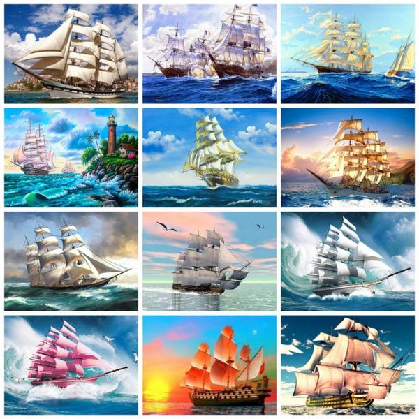 

diamond painting azqsd scenery mosaic cross stitch picture of rhinestone 5d diy ship embroidery full display
