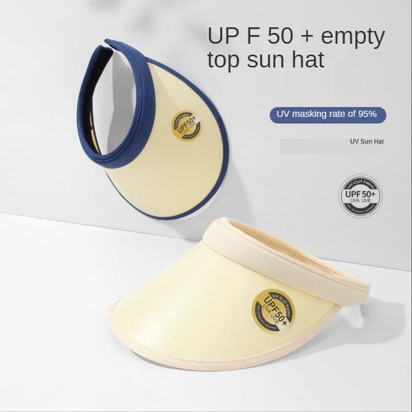 

wide brim hats outdoor hat sunshade upf50+ sunscreen summer sun visor woman uv protection empty beach, Blue;gray