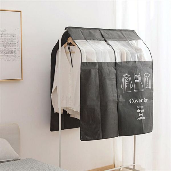

home bedroom hanging garment cosmetic bag dust water proof clothes cover closet storage
