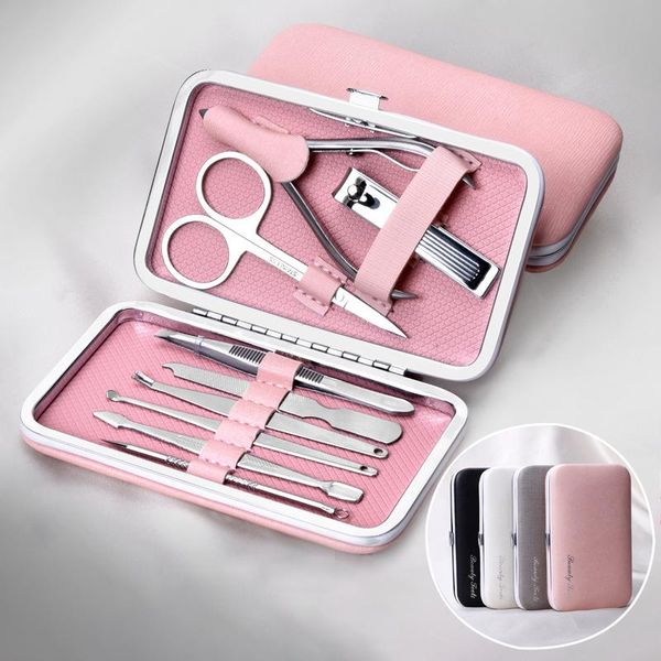 

nail art kits 12pcs professional clipper cutter trimming manicure pedicure tools set ongles files stainless steel with travel case kit