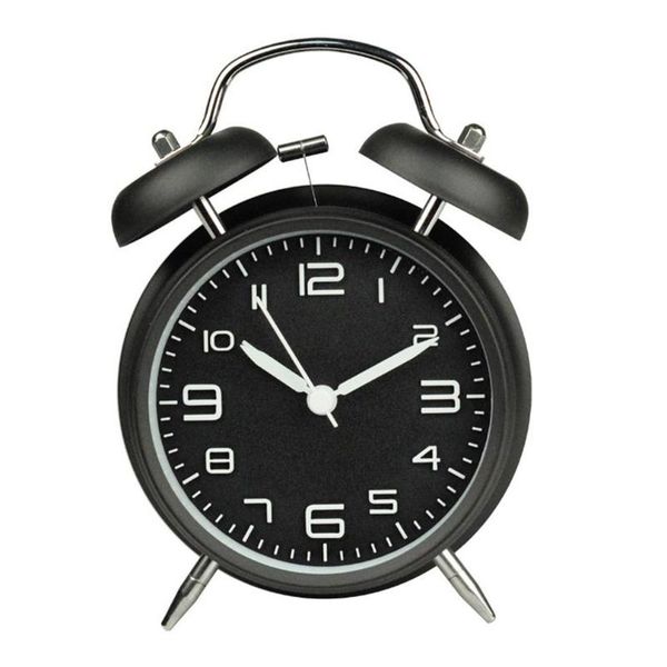

other clocks & accessories alarm clock backlight loud volume stylish quiet suitable for office desks and children's bell black