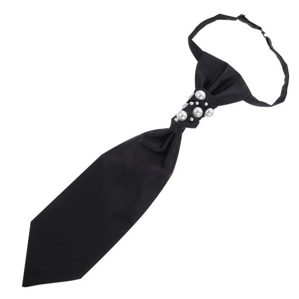 

bow ties 1pc delicate formal suit tie pearl wedding wear, Black;gray