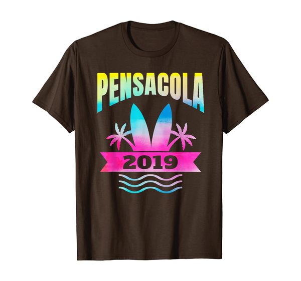 

pensacola vacation shirt florida beach souvenir t-shirt, White;black