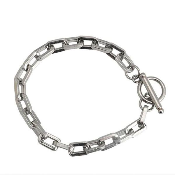 

link, chain doreenbeads stainless steel link findings bracelets silver color metal women party jewelry 16cm/18cm/21cm long, 1 piece, Black