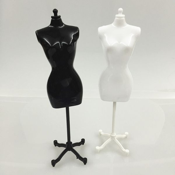 Testa da parrucchiere Imballaggio gioielli 4 pezzi 2 nero 2 bianco manichino femminile per bambola / mostro / vestiti Bjd Display fai da te regalo di compleanno