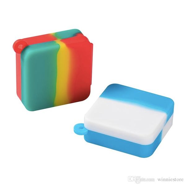 

storage jar 9ml bag storage boxes accessories square silicone container nonstick bottle conjoined box with hanging hole