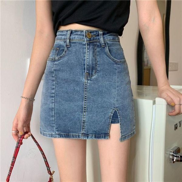 

women's jeans woman pants high waist denim skirt pantalones vaqueros mujer, Blue