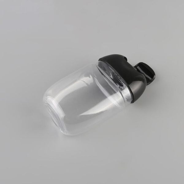2022 nuove bottiglie di plastica disinfettante per le mani da 30 ml bottiglia flip petg piccolo pacchetto campione bottiglia gancio portatile barattoli portachiavi portatile trasparente