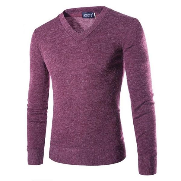 

spring men's sweaters casual solid slim v-neck knitting full sleeve clothing male pullover thin multicolor, White;black